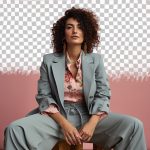 فایل لایه باز زن جوان توانمند با موهای مجعد فایل لایه باز زن جوان توانمند با موهای مجعد