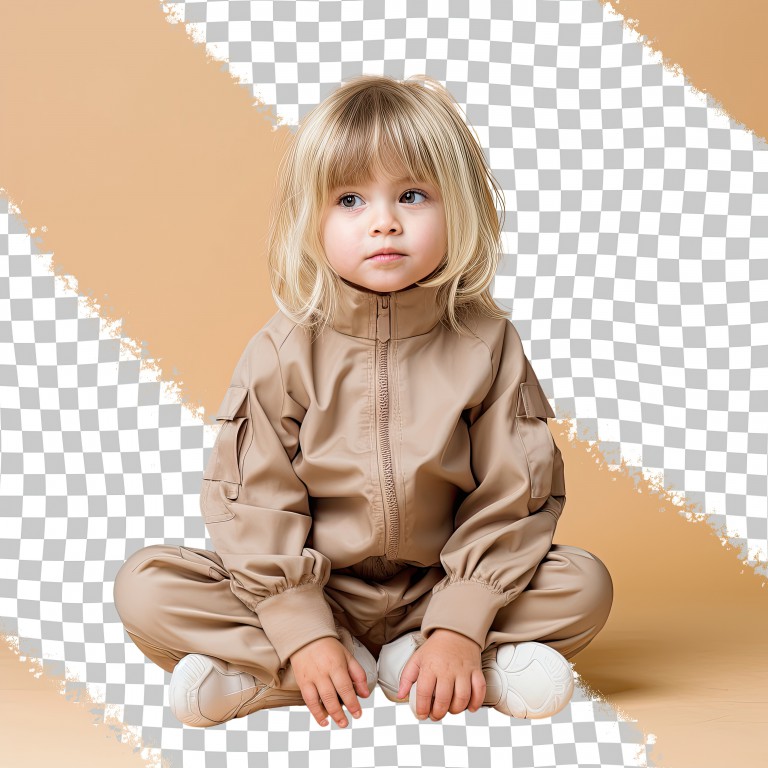 فایل لایه باز دختر نشسته با موهای بلوند