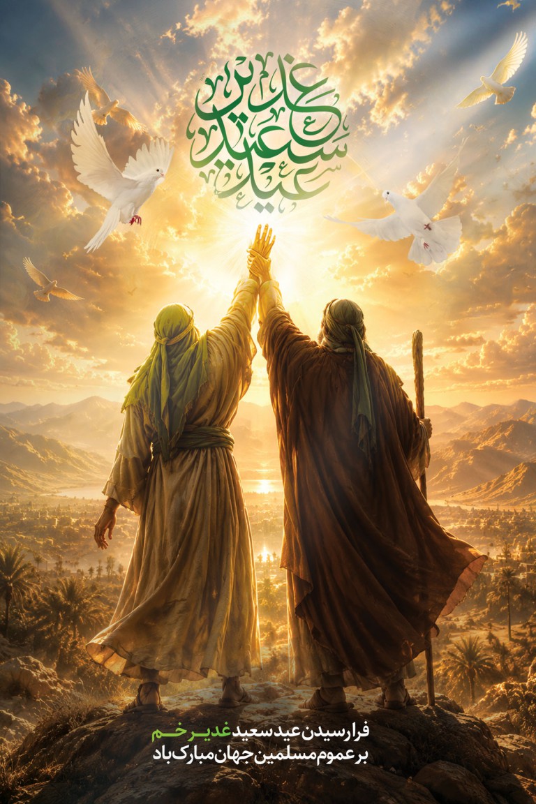 فایل لایه باز بنر عمودی عید غدیر