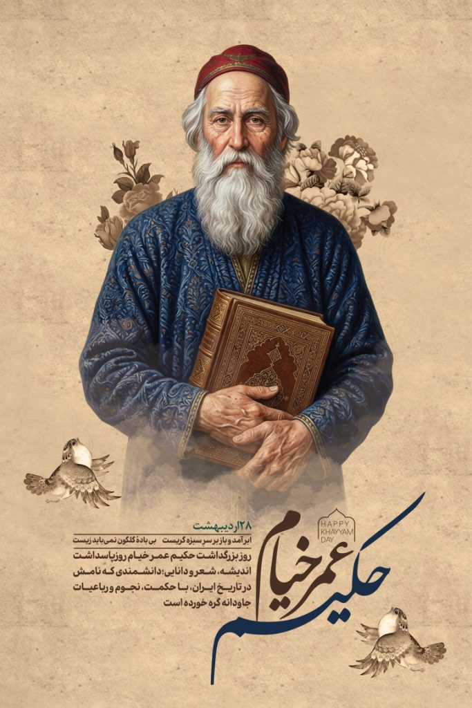 فایل لایه باز بنر بزرگداشت عمر خیام