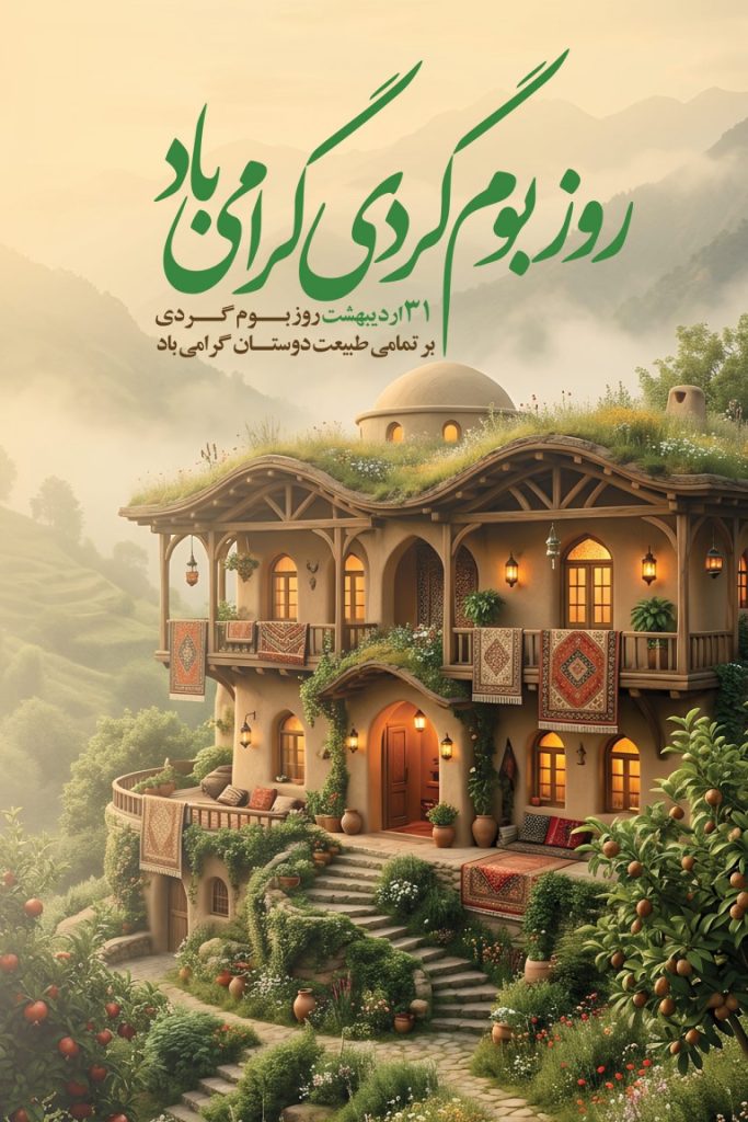 فایل لایه باز بنر عمودی برای روز بوم گردی