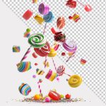 فایل لایه باز آبنبات های مختلف با پسزمینه شفاف جدا شده فایل لایه باز آبنبات های مختلف با پسزمینه شفاف جدا شده