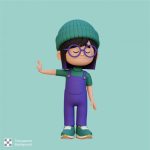 فایل لایه باز شخصیت دختر ناز سه بعدی با ژست رد کردن فایل لایه باز شخصیت دختر ناز سه بعدی با ژست رد کردن