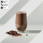 فایل لایه باز شیر شکلاتی در لیوان شیشه ای فایل لایه باز شیر شکلاتی در لیوان شیشه ای