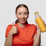 فایل لایه باز زن مو بلوند بطری به دست فایل لایه باز زن مو بلوند بطری به دست