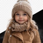 فایل لایه باز تصویر دختربچه با لباس زمستانی فایل لایه باز تصویر دختربچه با لباس زمستانی