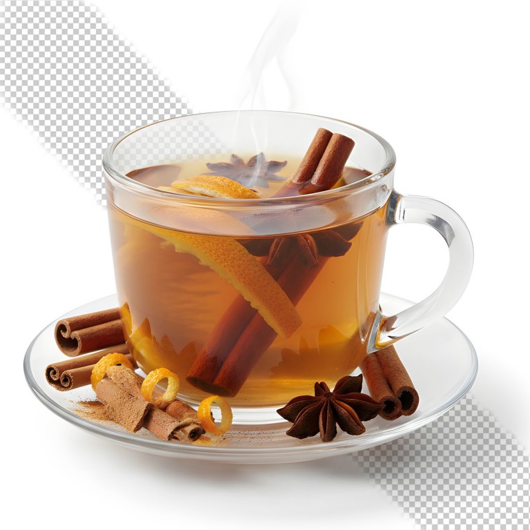 فایل لایه باز چای داغ با دارچین
