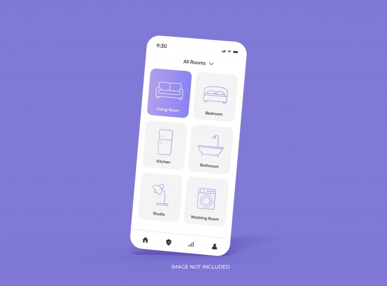 فایل لایه باز موکاپ صفحه نمایشگر های تلفن همراه از نمای بالا