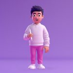 فایل لایه باز شخصیت سه بعدی ایستاده طراح گرافیک شاد با قلم فایل لایه باز شخصیت سه بعدی ایستاده طراح گرافیک شاد با قلم