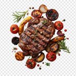 فایل لایه باز استیک کبابی با سبزیجات و گوجه های کبابی فایل لایه باز استیک کبابی با سبزیجات و گوجه های کبابی