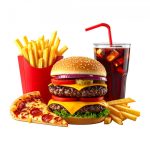 فایل لایه باز تصویر چیزبرگر با سیب زمینی و نوشابه فایل لایه باز تصویر چیزبرگر با سیب زمینی و نوشابه