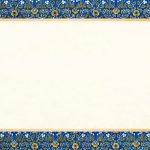 وکتور قاب طرح گل به سبک ویلیام موریس