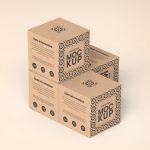 فایل لایه باز موکاپ جعبه های مقوایی روی هم چیده شده فایل لایه باز موکاپ جعبه های مقوایی روی هم چیده شده