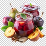 فایل لایه باز شیشه ای مربا با میوه های مختلف فایل لایه باز شیشه ای مربا با میوه های مختلف