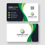 فایل لایه باز قالب کارت ویزیت شرکتی سبز سفید