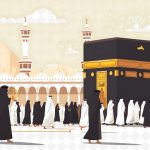 فایل لایه باز تصویر کعبه با زائران فایل لایه باز تصویر کعبه با زائران