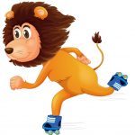 وکتور طراحی کارتونی شیر درحال دویدن وکتور طراحی کارتونی شیر درحال دویدن