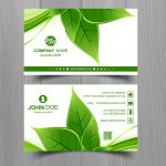 وکتور کارت ویزیت با برگ سبز وکتور کارت ویزیت با برگ سبز