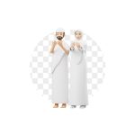 فایل لایه باز شخصیت کارتونی زوج درحال دعا کردن با لباس مکه فایل لایه باز شخصیت کارتونی زوج درحال دعا کردن با لباس مکه