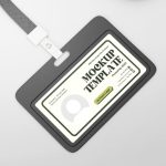 فایل لایه باز موکاپ کارت شناسایی با قاب مشکی