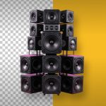 فایل لایه باز اسپیکرهای مانیتورینگ