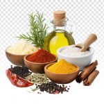 فایل لایه باز ادویه های مختلف و روغن زیتون فایل لایه باز ادویه های مختلف و روغن زیتون