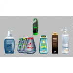 وکتور مجموعه شامپوهای مختلف وکتور مجموعه شامپوهای مختلف