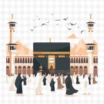 فایل لایه باز تصویر خانه خدا با افراد مسلمان مقابل آن فایل لایه باز تصویر خانه خدا با افراد مسلمان مقابل آن