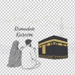 فایل لایه باز مرد و زن درحال دعا به سمت مکه برای ماه رمضان فایل لایه باز مرد و زن درحال دعا به سمت مکه برای ماه رمضان