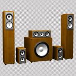 فایل لایه باز سیستم بلندگوی با طرح چوب