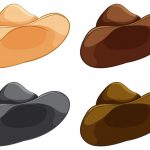 وکتور کلاه کابوی در 4 رنگ مختلف