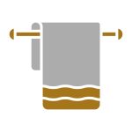 وکتور حوله آویز شده