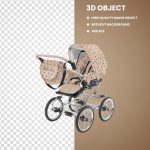 فایل لایه باز تصویر کالسکه رنگ کرم