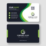 فایل لایه باز نمونه کارت ویزیت شرکتی سبز سفید
