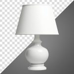 فایل لایه باز موکاپ آباژور با پایه سفید و پس زمینه شفاف فایل لایه باز موکاپ آباژور با پایه سفید و پس زمینه شفاف