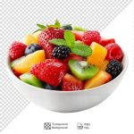 فایل لایه باز کاسه سفید سالاد میوه فایل لایه باز کاسه سفید سالاد میوه