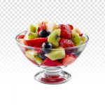 فایل لایه باز سالاد میوه در ظرف شیشه ای
