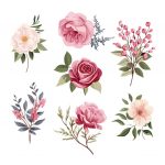 وکتور مجموعه دسته گل به سبک آبرنگ مجموعه گل های زیبا وکتور مجموعه دسته گل به سبک آبرنگ مجموعه گل های زیبا