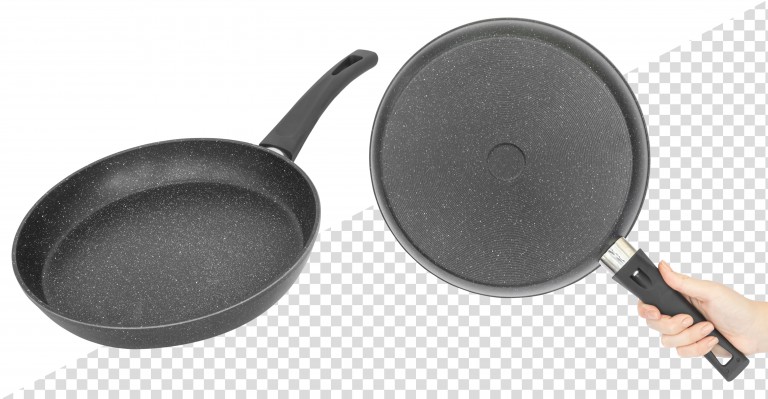 فایل لایه باز ماهیتابه با جنس چدن رنگ مشکی