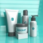 فایل لایه باز طرح موکاپ بسته بندی محصولات بهداشتی