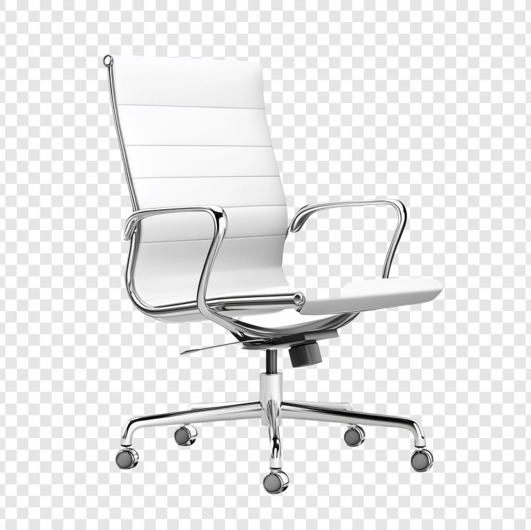 فایل لایه باز صندلی اداری سفید مدرن