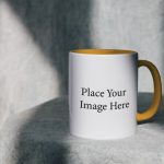 فایل لایه باز موکاپ طرح ماگ سرامیکی دسته دار