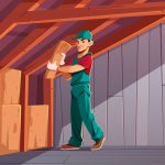 وکتور کارتون گذاشتن عایق صوتی حرارتی ساختمان وکتور کارتون گذاشتن عایق صوتی حرارتی ساختمان