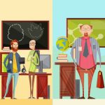 وکتور دو بنر از کلاس درس و معلم وکتور دو بنر از کلاس درس و معلم