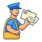 وکتور شخصیت کارتونی پستچی
