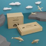 فایل لایه باز طرح موکاپ جعبه کرافت فایل لایه باز طرح موکاپ جعبه کرافت