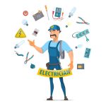 وکتور تصویر برقکار با با ابزارهای مختلف برقی وکتور تصویر برقکار با با ابزارهای مختلف برقی