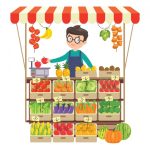 وکتور فروشگاه میوه و سبزی فروشی