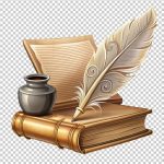 فایل لایه باز کتابهای قدیمی با کاغذ طومار با پس زمینه سفید فایل لایه باز کتابهای قدیمی با کاغذ طومار با پس زمینه سفید