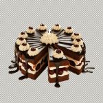 فایل لایه باز کیک گرد شکلاتی فایل لایه باز کیک گرد شکلاتی